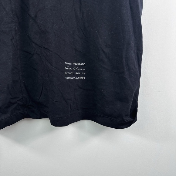 Rick Owens Black Sleeveless Printed T-Shirt - Picture 6 of 8